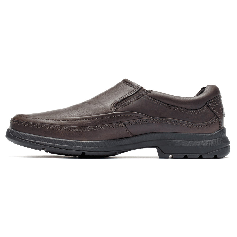 Rockport Mens Barrows Loft Moc - Slip-On Dark Brown - HOF261853